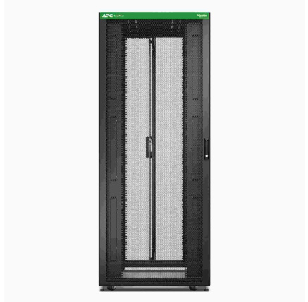 APC Easy Rack 800mm/42U/1000mm, with Roof, castors, feet and 4 Brackets, No Side panels, Bottom, black