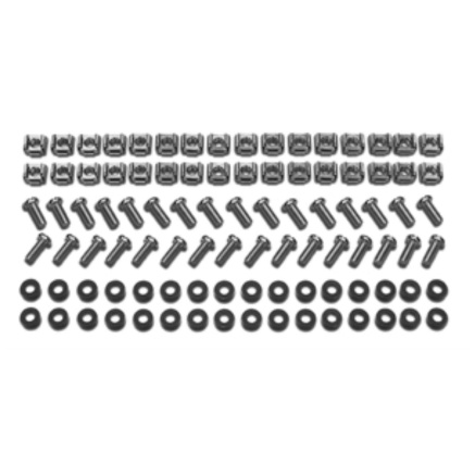 APC EasyRack M6 Hardware Kit, 32sets of M6 cage nuts, nylon washers,slot/phillips screws