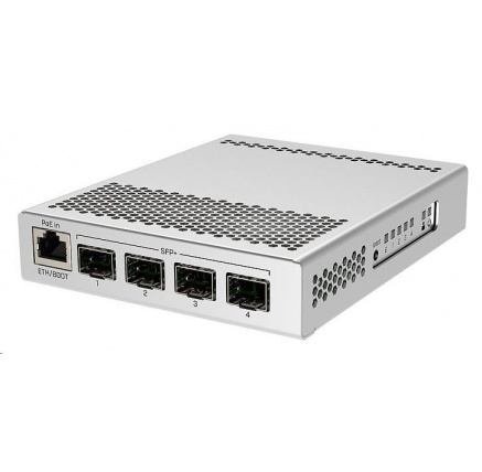 MikroTik Cloud Router Switch CRS305-1G-4S+IN, Dual Boot (SwitchOS, RouterOS), 800MHz, 512MB RAM, 4xSFP+, vč.L5