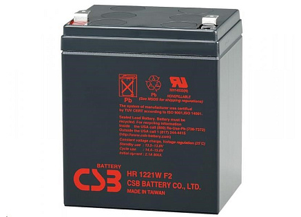 CSB 12V 5,1Ah olověný akumulátor HighRate F2 (HR1221WF2)