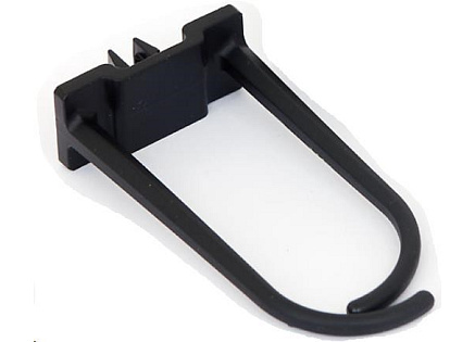 TRITON Plastový háček pro vedení kabeláže velký, 60x30mm, černý