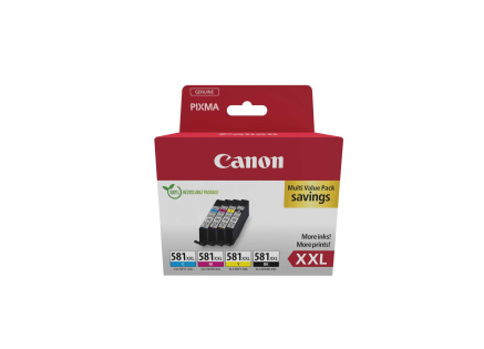 Canon CARTRIDGE CLI-581XXL C/M/Y/BK MULTI-PACK SEC pro PIXMA TS515x, TS615x, TS815x, TS915x, TR7550, TR8550 4x11,7mů