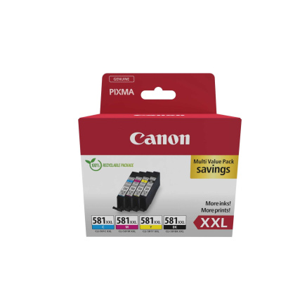 Canon CARTRIDGE CLI-581XXL C/M/Y/BK MULTI-PACK SEC pro PIXMA TS515x, TS615x, TS815x, TS915x, TR7550, TR8550 4x11,7mů Canon CARTRIDGE CLI-581XXL C/M/Y/BK MULTI-PACK SEC pro PIXMA TS515x, TS615x, TS815x, TS915x, TR7550, TR8550 4x11,7mů