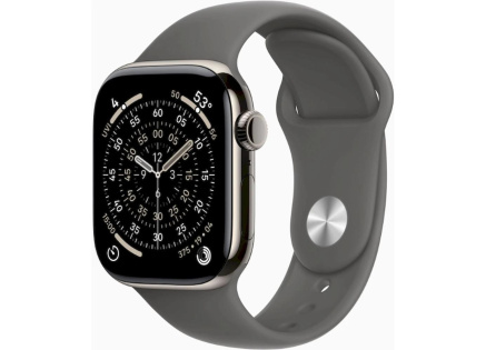 Apple Watch Series 11 GPS + Cellular 42mm Natural Titanium Case with Stone Grey Sport Band - S/M Apple Watch Series 11 GPS + Cellular 42mm Natural Titanium Case with Stone Grey Sport Band - S/M