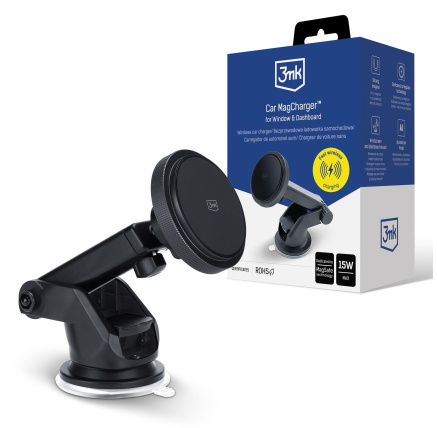 3mk držák do auta Car MagCharger™ for Window & Dashboard 3mk držák do auta Car MagCharger™ for Window & Dashboard