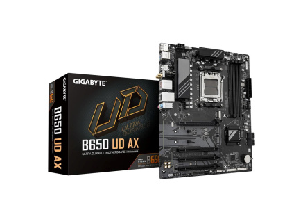 GIGABYTE MB Sc AM5 B650 UD AX, AMD B650, 4xDDR5, 1xDP, 1xHDMI, WiFi