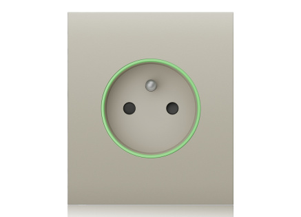 Ajax  CenterCover (smart) - Středový kryt zásuvky, horizontální, slonová kost