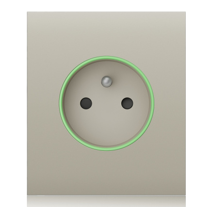 Ajax  CenterCover (smart) - Středový kryt zásuvky, horizontální, slonová kost