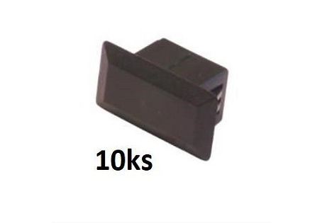 Záslepka do optické vany SC - simplex, plastová, černá - 10 ks