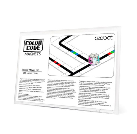 Ozobot sada magnetů s barevnými kódy pro speciální pohyby, 18 ks
