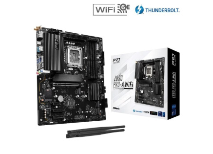 ASRock MB Sc LGA1851 Z890 PRO-A WIFI, Intel Z890, 4xDDR5, 1xDP, 1xHDMI, 1xThunderbolt, WI-FI