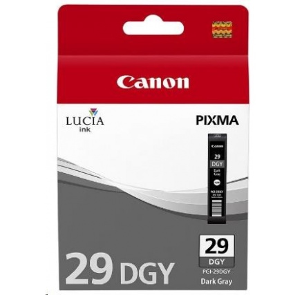 Canon CARTRIDGE PGI-29 DGY tmavě šedá pro PIXMA PRO-1 (710 str.) Canon CARTRIDGE PGI-29 DGY tmavě šedá pro PIXMA PRO-1 (710 str.)