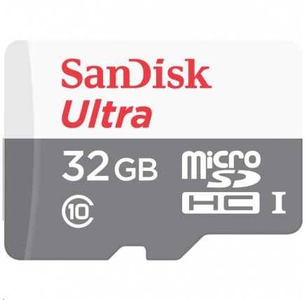 SanDisk MicroSDHC karta 32GB Ultra (80MB/s, Class 10 - Tablet Packaging, Android) + adaptér
