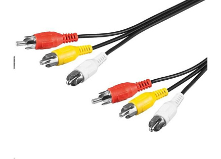 PremiumCord Kabel 3x CINCH-3x CINCH M/M 2m