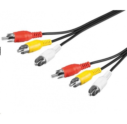 PremiumCord Kabel 3x CINCH-3x CINCH M/M 2m