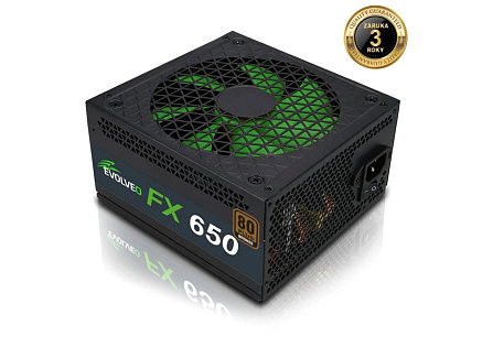 EVOLVEO FX 650 , zdroj 650W ATX, 14cm, tichý, 80+ bronze, bulk, záruka 3 roky EVOLVEO FX 650 , zdroj 650W ATX, 14cm, tichý, 80+ bronze, bulk, záruka 3 roky