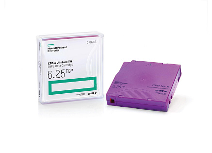 HP LTO-6 Ultrium 6.25TB MP RW Data Cartridge C7976A (1x LTO6 Ultrium 6.25TB MPRWDataCartridge + WriteOn Label)