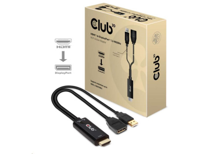 Club3D adaptér aktivní HDMI na DisplayPort 4K60Hz, M/F Club3D adaptér aktivní HDMI na DisplayPort 4K60Hz, M/F