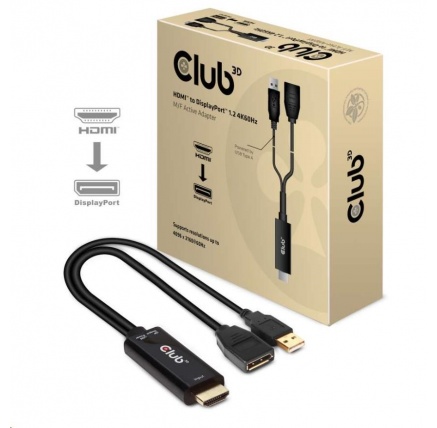 Club3D adaptér aktivní HDMI na DisplayPort 4K60Hz, M/F