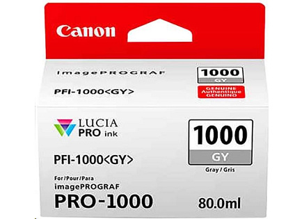 Canon CARTRIDGE PFI-1000GY šedá pro ImagePROGRAF PRO-1000 (1465 str.)