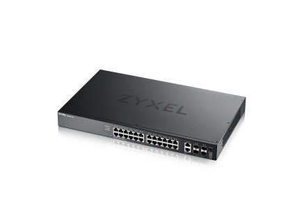 Zyxel XGS2220-30, L3 Access Switch, 24x1G RJ45 2x10mG RJ45, 4x10G SFP+ Uplink, incl. 1 yr NebulaFlex Pro