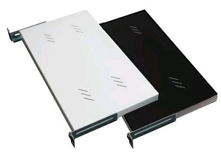 TRITON Police s perforací 19", 1U/150mm, nosnost 15kg, šedá