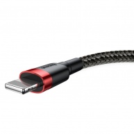 Baseus Cafule nabíjecí / datový kabel USB na Lightning 2,4A 0,5m, červená-černá