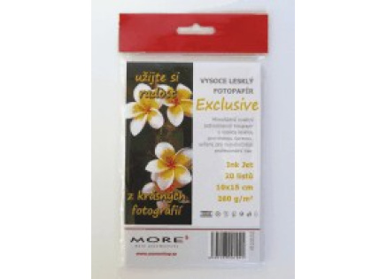 ARMOR MORE Fotopapír Exclusive 260g,10x15 / glossy,20 listů, photo 10x15cm ARMOR MORE Fotopapír Exclusive 260g,10x15 / glossy,20 listů, photo 10x15cm