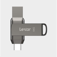 Lexar JumpDrive Dual Drive D400 Type-C/Type-C & Type-A, up to 130MB/s read (USB 3.1) 64GB
