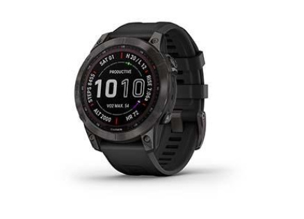 Garmin fenix® 7 Sapphire Solar, Grey DLC Titanium / Black Band, EU