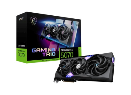 MSI VGA NVIDIA GeForce RTX 5070 12G GAMING TRIO OC, RTX 5070, 12GB GDDR7, 3xDP, 1xHDMI MSI VGA NVIDIA GeForce RTX 5070 12G GAMING TRIO OC, RTX 5070, 12GB GDDR7, 3xDP, 1xHDMI