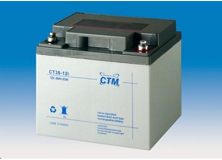 Baterie - CTM CT 12-38 (12V/38Ah - M6), životnost 5let