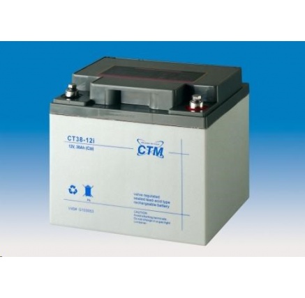 Baterie - CTM CT 12-38 (12V/38Ah - M6), životnost 5let Baterie - CTM CT 12-38 (12V/38Ah - M6), životnost 5let