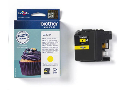 BROTHER INK LC-123Y yellow cca 600