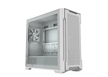 GIGABYTE case GB-C102GI, Mid Tower, 2x USB3.0, Průhledná bočnice, 2x 120mm Fan, bílá