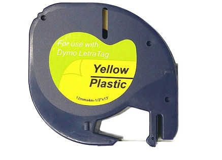 Xerox kompatibilní páska s DYMO 59423, 12mm x 4m, černý tisk / žlutý podklad, LetraTag, plastová - ALLPRINT Xerox kompatibilní páska s DYMO 59423, 12mm x 4m, černý tisk / žlutý podklad, LetraTag, plastová - ALLPRINT