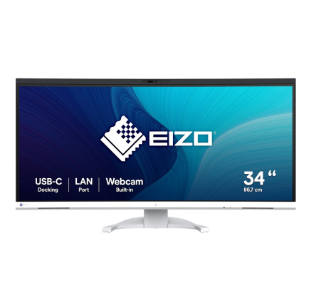 EIZO MT 34" EV3450XC-WT FlexScan, IPS, 3840x1440, 300nit, 1000:1, 5ms, USB-C, DisplayPort, USB, HDMI, Repro, Bílý EIZO MT 34" EV3450XC-WT FlexScan, IPS, 3840x1440, 300nit, 1000:1, 5ms, USB-C, DisplayPort, USB, HDMI, Repro, Bílý