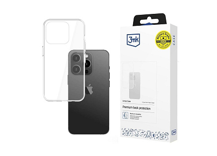 3mk ochranný kryt Armor Case pro Apple iPhone 15 Pro, čirá