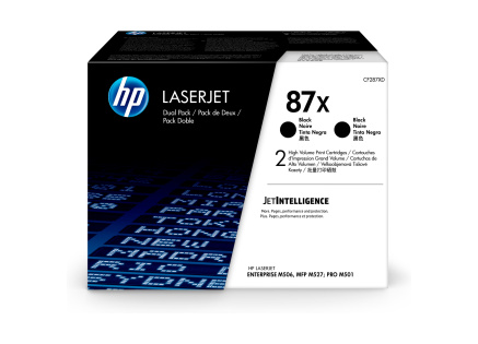HP 87X 2-pack High Yield Black Original LaserJet Toner Cartridges (CF287XD) (18,000 / 18,000 pages)