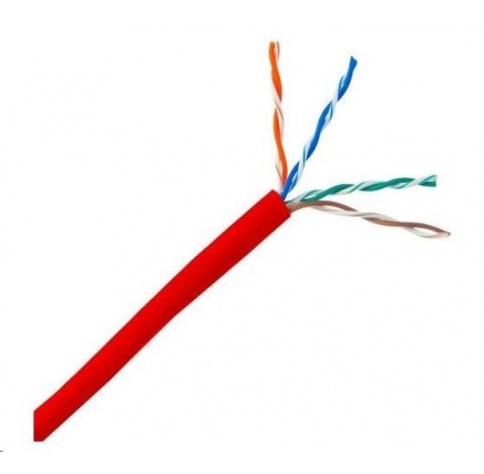 UTP kabel PlanetElite, Cat5E, licna(lanko), PVC, červená, 305m UTP kabel PlanetElite, Cat5E, licna(lanko), PVC, červená, 305m