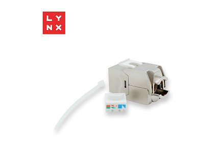 LYNX keystone, STP Cat6a, samozařezávací, stříbrný