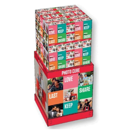 Canon foto-papír Creative pack white display 125 ks 5x5 PP-201 (40 obr.) + akrylový fotorámeček Canon foto-papír Creative pack white display 125 ks 5x5 PP-201 (40 obr.) + akrylový fotorámeček