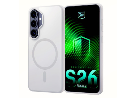 3mk ochranný kryt Smoke MagCase White pro Samsung Galaxy S26