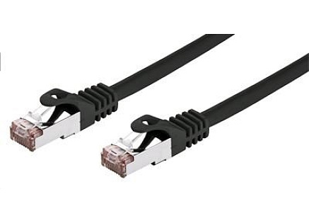 C-TECH kabel patchcord Cat6, FTP, černý, 2m