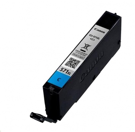 CANON CARTRIDGE CLI-571XL C azurová pro PIXMA MG575x, MG685x, MG775x, TS505x, TS605x, TS805x, TS905x (715 str.) CANON CARTRIDGE CLI-571XL C azurová pro PIXMA MG575x, MG685x, MG775x, TS505x, TS605x, TS805x, TS905x (715 str.)