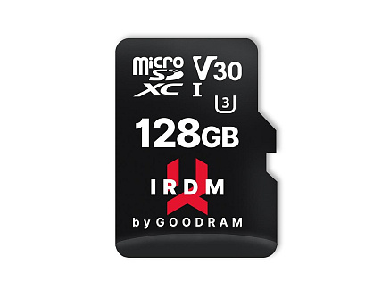 GOODRAM microSDXC karta 128GB IRDM (R:100/W:70 MB/s), UHS-I Class 10, U3, V30 + Adapter