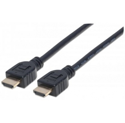 MANHATTAN kabel In-wall CL3 High Speed HDMI s Ethernetem, HEC, ARC, 3D, 4K, stíněný, 1m, Black