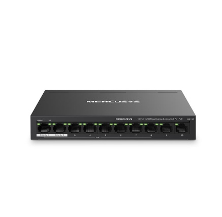 MERCUSYS switch MS110P (10x100Mb/s,8xPoE+,65W,fanless) MERCUSYS switch MS110P (10x100Mb/s,8xPoE+,65W,fanless)