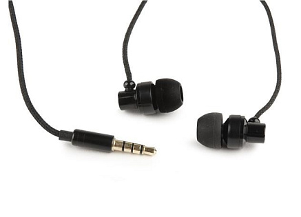 GEMBIRD sluchátka s mikrofonem MHS-EP-CDG-B pro MP3, kovová, Black