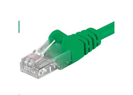PREMIUMCORD Patch kabel UTP RJ45-RJ45 CAT5e 0.25m zelená